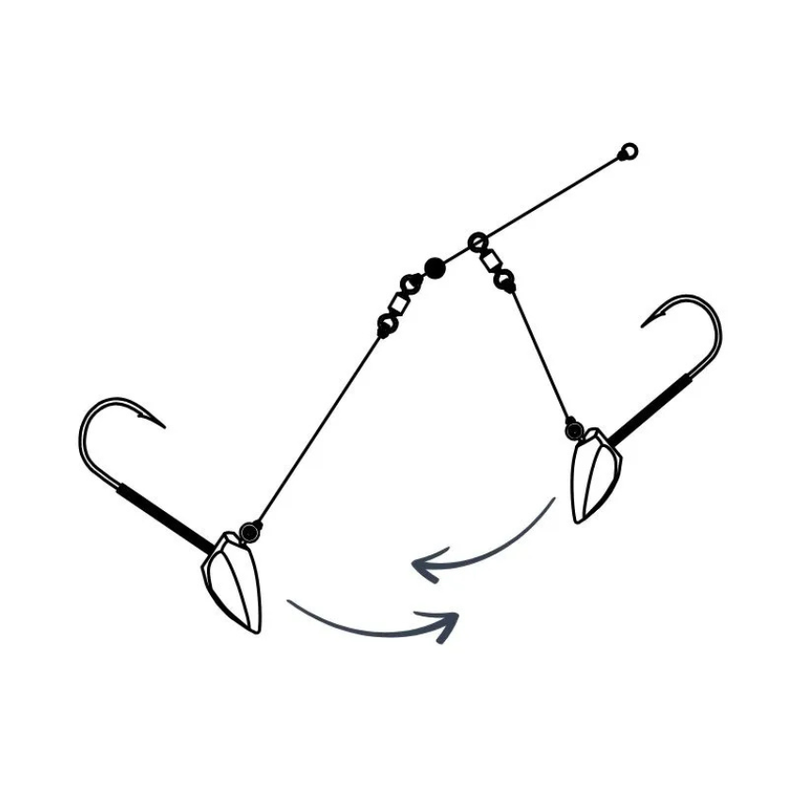 Toppies Tungsten Double Dart Rig