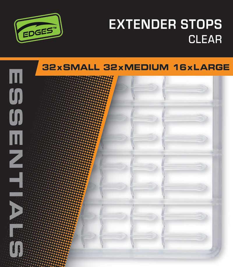 Fox Edges Essentials Extender Stops Small/Medium/Large Clear