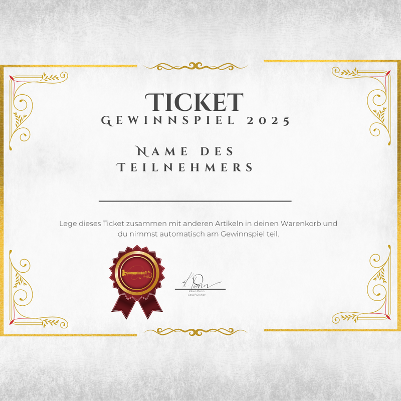 Ticket fürs Gewinnspiel 2025