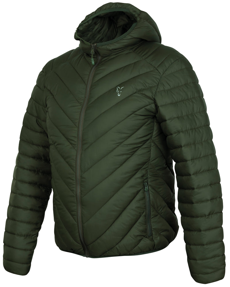 Fox Collection Quilted Jacket Green/Silver (4502444703829)