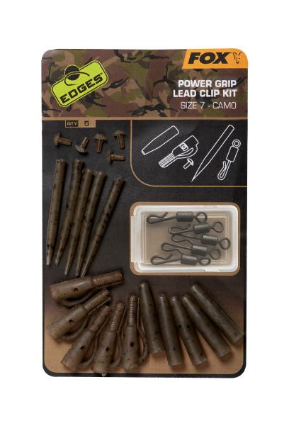 Fox Power Grip Lead Clip Kit Camo Size 7 (4731020771413)