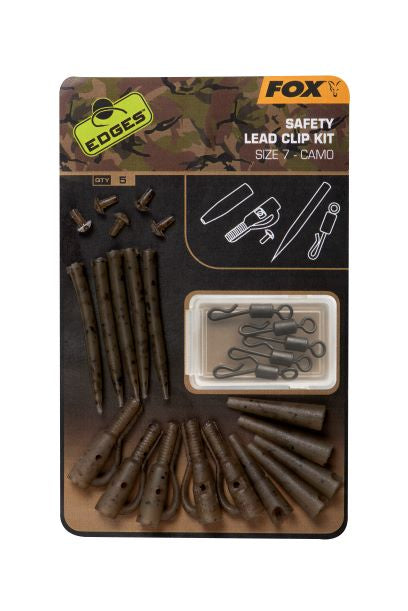 Fox Safety Lead Clip Kit Camo Size 7 (4731024965717)