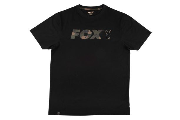 Fox T-shirt Camo Print Logo Black (4803289350229)