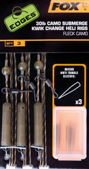 Fox Edges 30lb Camo Submerge Kwik Change Heli Rigs (4340187496533)