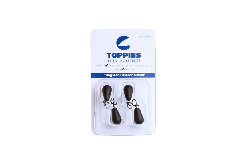 Toppies Tungsten Fastach Sinker Black Matt (4484230840405)