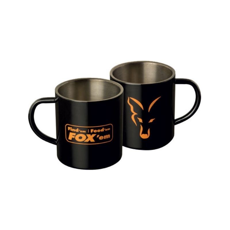 Fox Stainless Steel Mugs 400ml