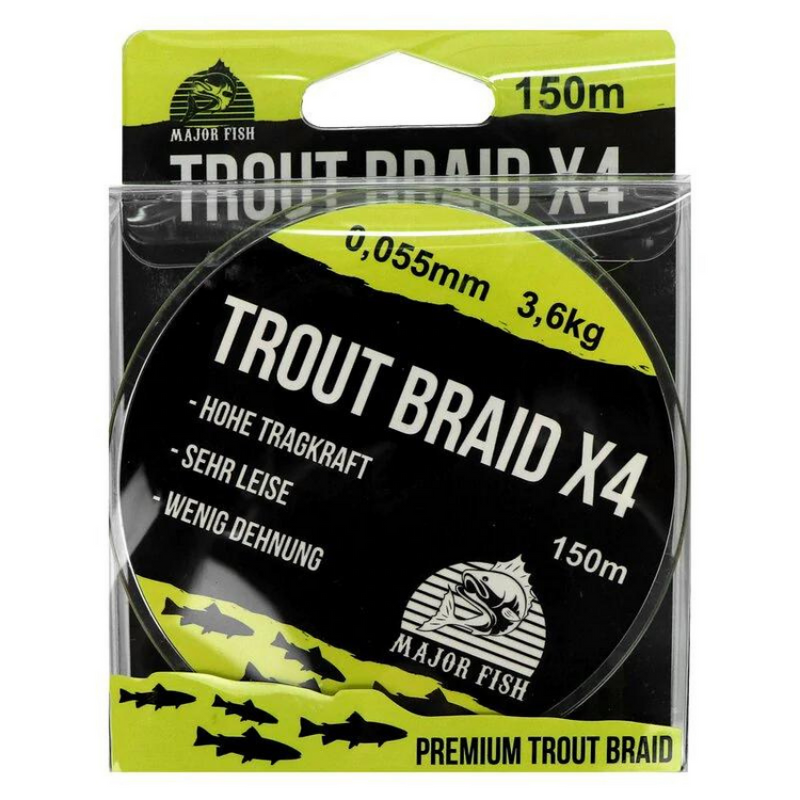 Major Fish Trout Braid X4 Lemon 150m